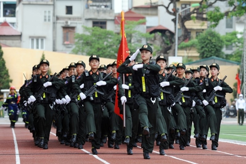 Các đơn vị diễu binh, diễu hành tại Đại hội khoẻ “Vì an ninh Tổ quốc” lần thứ VIII